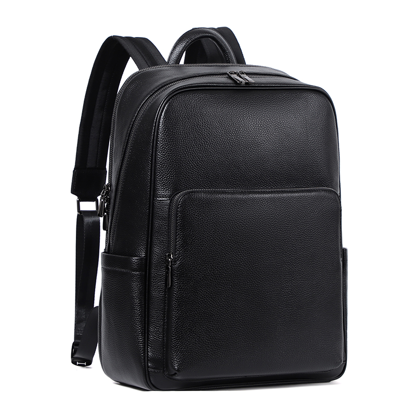Luxury Bags That Fit Laptop - 100% 牛本革メンズバックパックファッション本物の天然皮革学生バックパック少年高級ブランド大型コンピュータラップトップバッグ