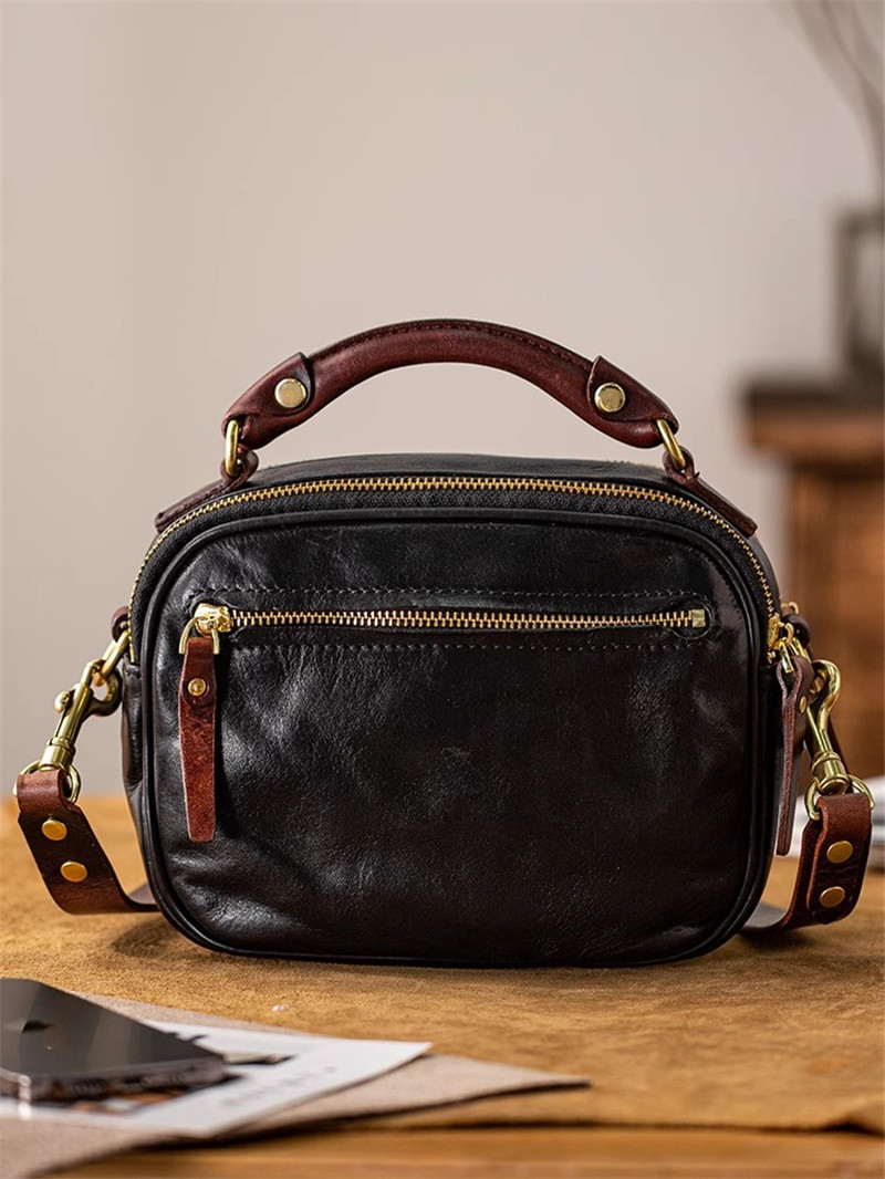 Luxury Bags Made In China - PNDME ファッションデザイナー手作り本革メンズスモールショルダークロスボディバッグカジュアル高級本物の牛革黒ハンドバッグ