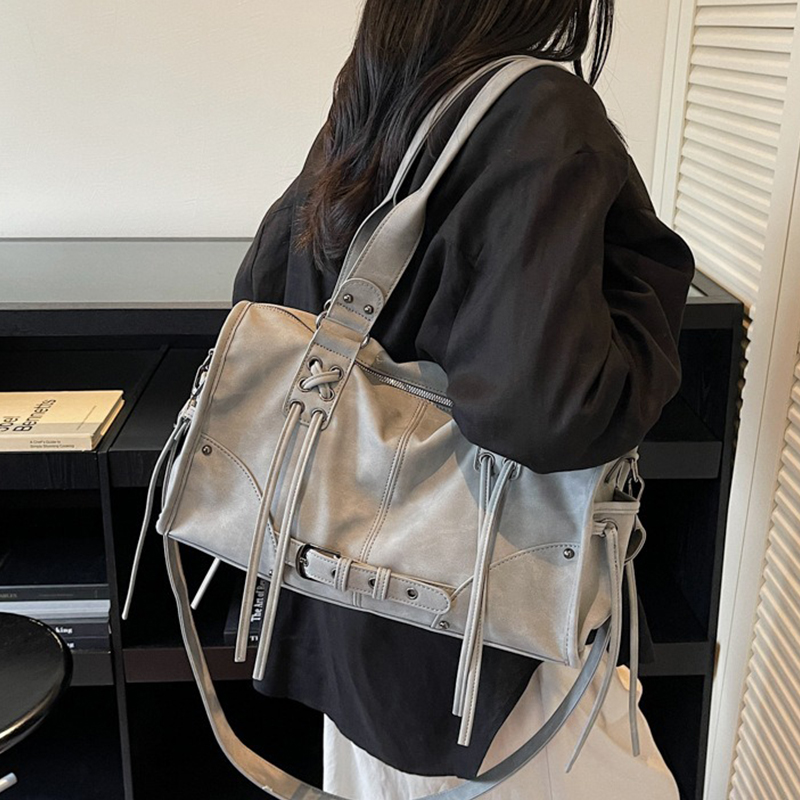 Luxury Bags Price - Y2K バイクバッグ 女性用 高級ブランド 大容量トートバッグ 高品質PUレザーハンドバッグ