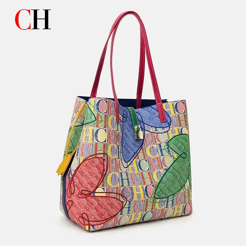 Luxury Bags Michael Kors - CH バケットバッグ 2026 新しいニッチ軽量ショルダーバッグ脇の下バッグ通勤大容量本革テクスチャーバスケットバッグ