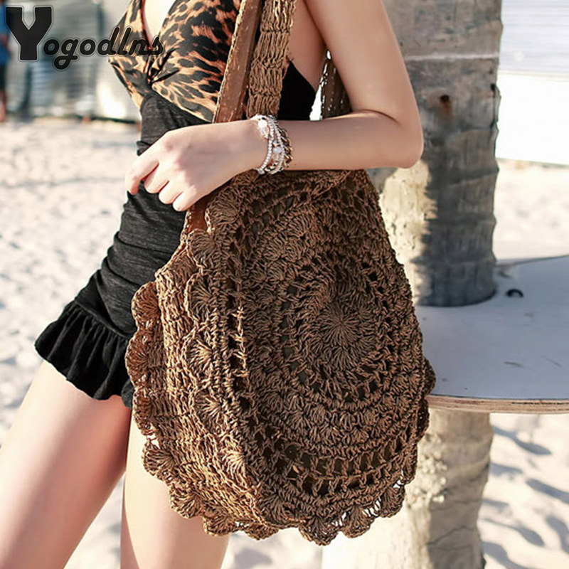 Bohemian-女性のためのボヘミアンストローハンドバッグ - Luxury Beach Bags Ysl のレビューと価格