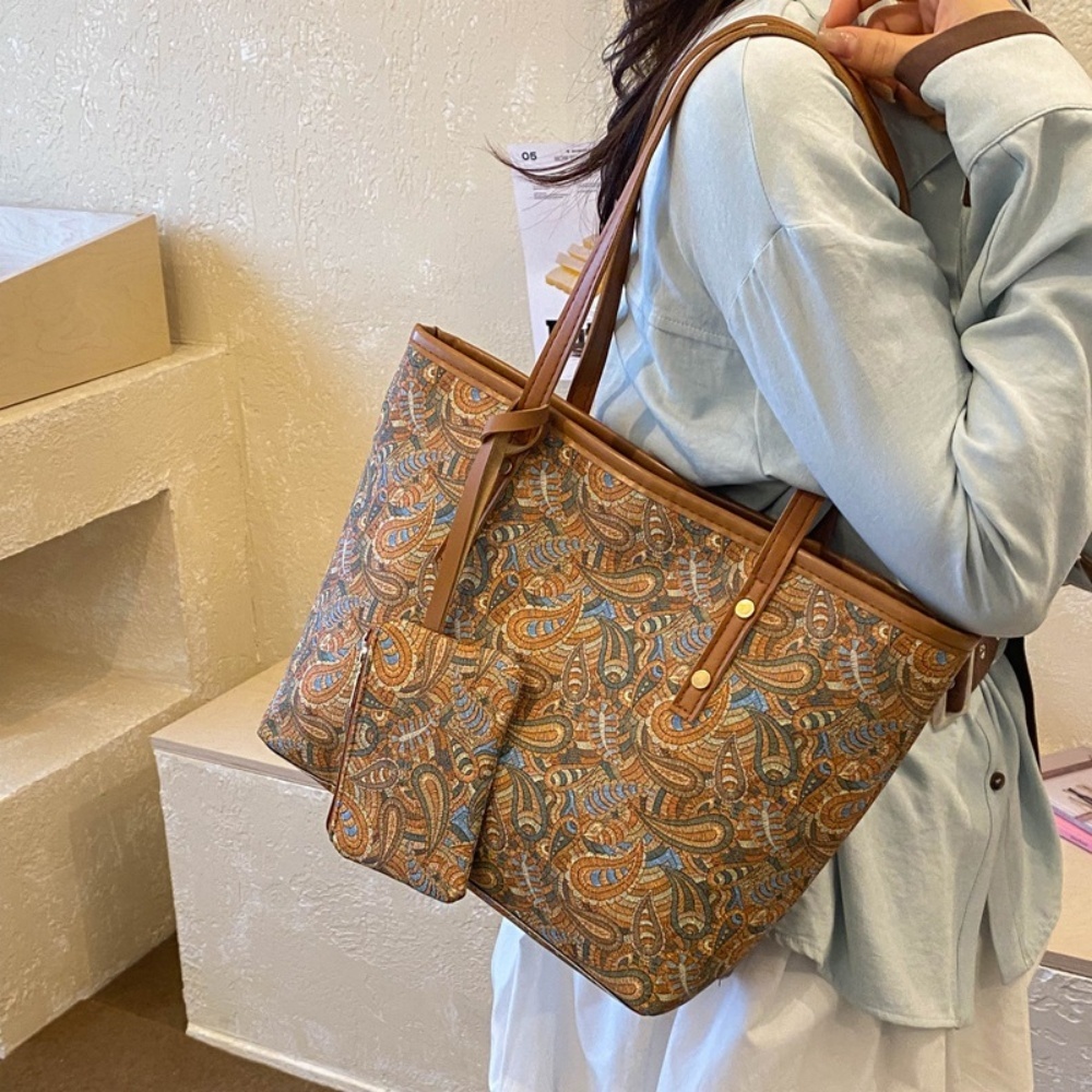 2 個女性大容量トートバッグ小銭入れセット韓国ファッション多 - Accordion Wallet Zip のレビューと価格