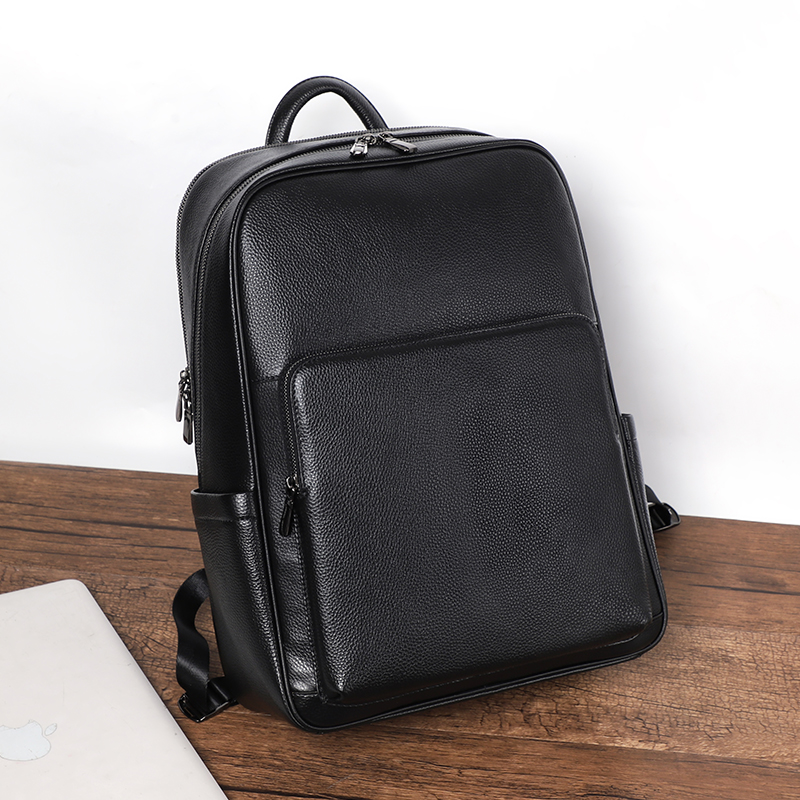 100% 牛本革メンズバックパックファッション本物の天然皮革 - Luxury Bags That Fit Laptop のレビューと価格