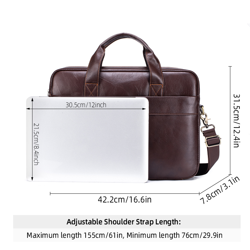 本革メンズブリーフケース ソフトラグジュアリービジネスバッグ - Luxury Bags That Fit Laptop のレビューと価格