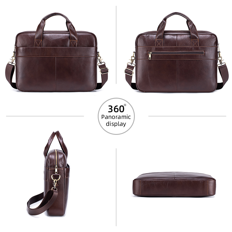 本革メンズブリーフケース ソフトラグジュアリービジネスバッグ - Luxury Bags That Fit Laptop のレビューと価格