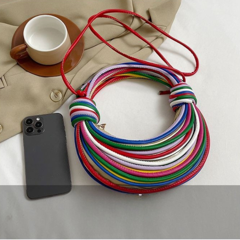 ネットで話題の織りバッグ、カラーブロックハンドバッグ、高級感 - Luxury Bags Levels のレビューと価格