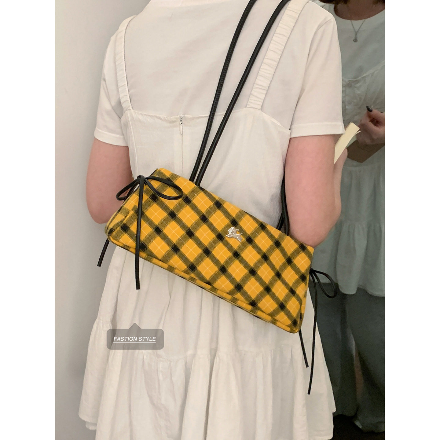 ファッションマイクロファイバーストライプ格子柄ジッパーボウハ - Luxury Bags Affordable のレビューと価格