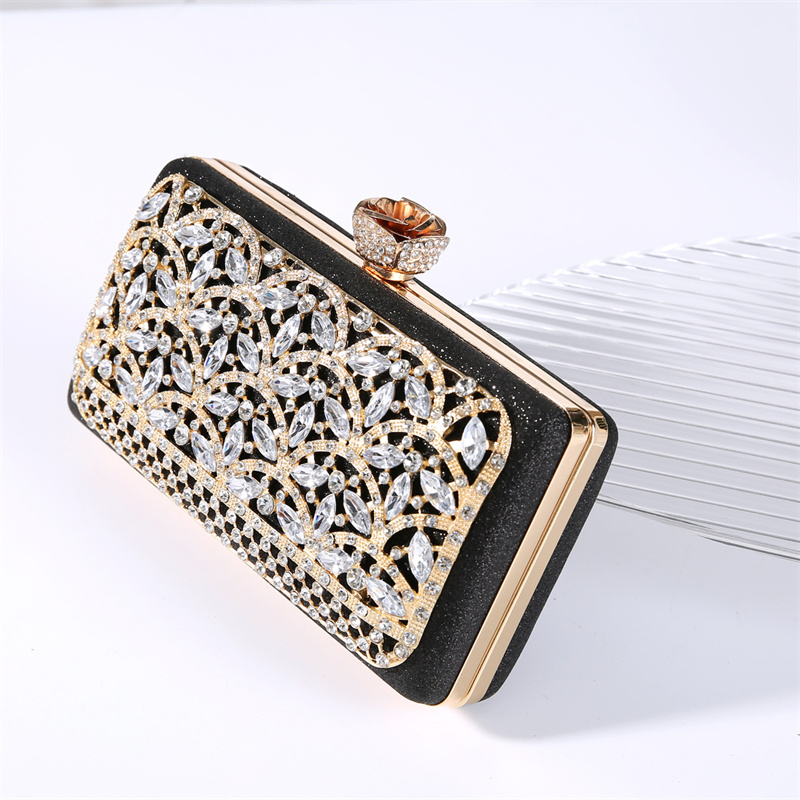 高級ダイヤモンドメタルフレームイブニングバッグ女性ドバイスタ - Luxury Bags Dubai のレビューと価格
