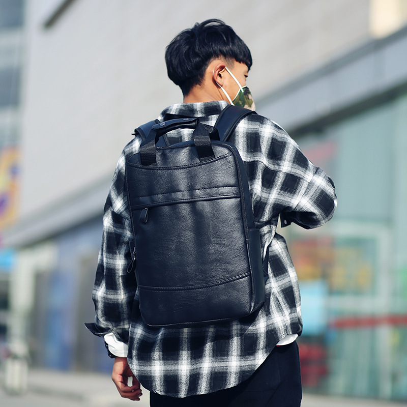 男性用のラグジュアリーカジュアルレザーバックパック,15.6 - Luxury Bags That Fit Laptop のレビューと価格