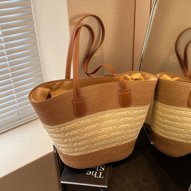女性用ストローバッグ,ビーチバッグ,休暇,屋外,大容量,旅行 - Luxury Beach Bags Ysl のレビューと価格