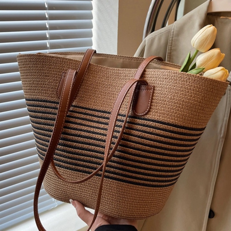 女性用ストローバッグ,ビーチバッグ,休暇,屋外,大容量,旅行 - Luxury Beach Bags Ysl のレビューと価格
