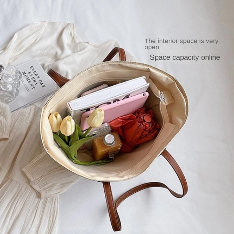 女性用ストローバッグ,ビーチバッグ,休暇,屋外,大容量,旅行 - Luxury Beach Bags Ysl のレビューと価格