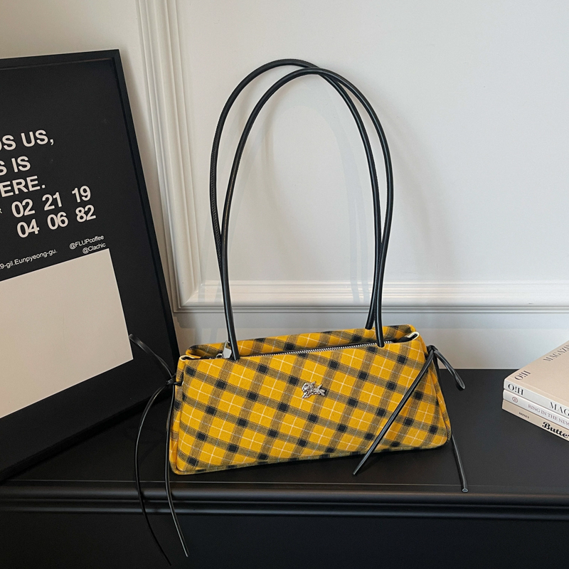 ファッションマイクロファイバーストライプ格子柄ジッパーボウハ - Luxury Bags Affordable のレビューと価格