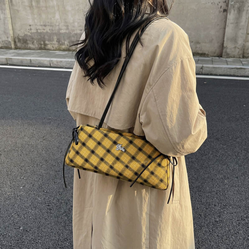 ファッションマイクロファイバーストライプチェック柄ジッパーボ - Luxury Bags Affordable のレビューと価格