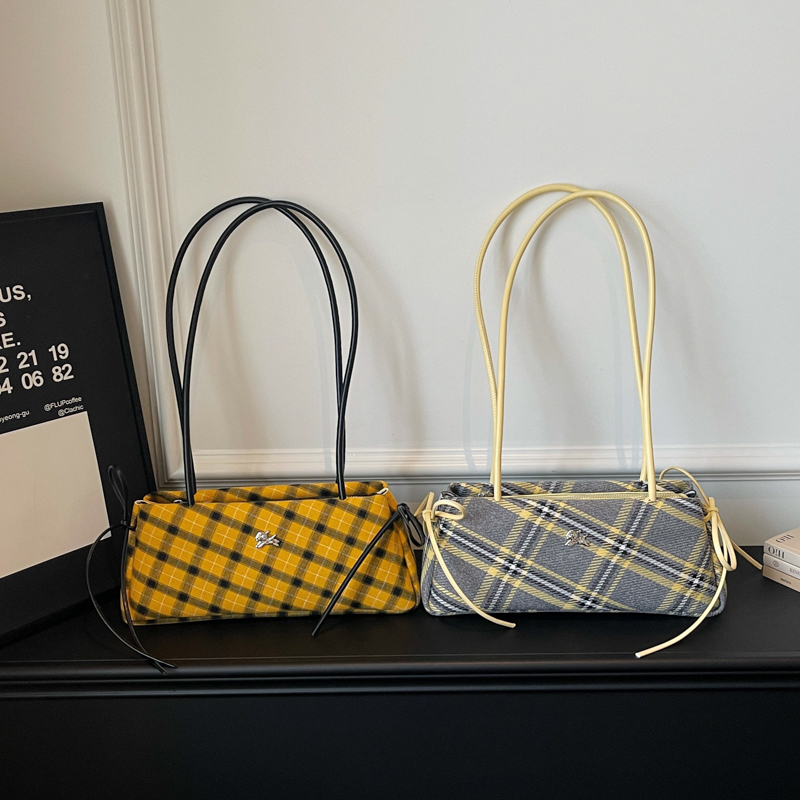 ファッションマイクロファイバーストライプチェック柄ジッパーボ - Luxury Bags Affordable のレビューと価格