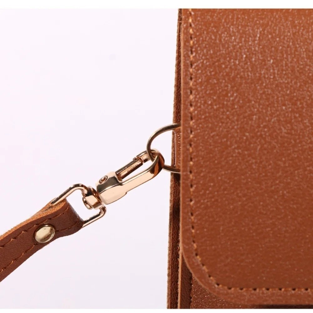 PUレザー製タッチスクリーン対応スマホポーチ ジッパー付きフ - Accordion Wallet Zip のレビューと価格
