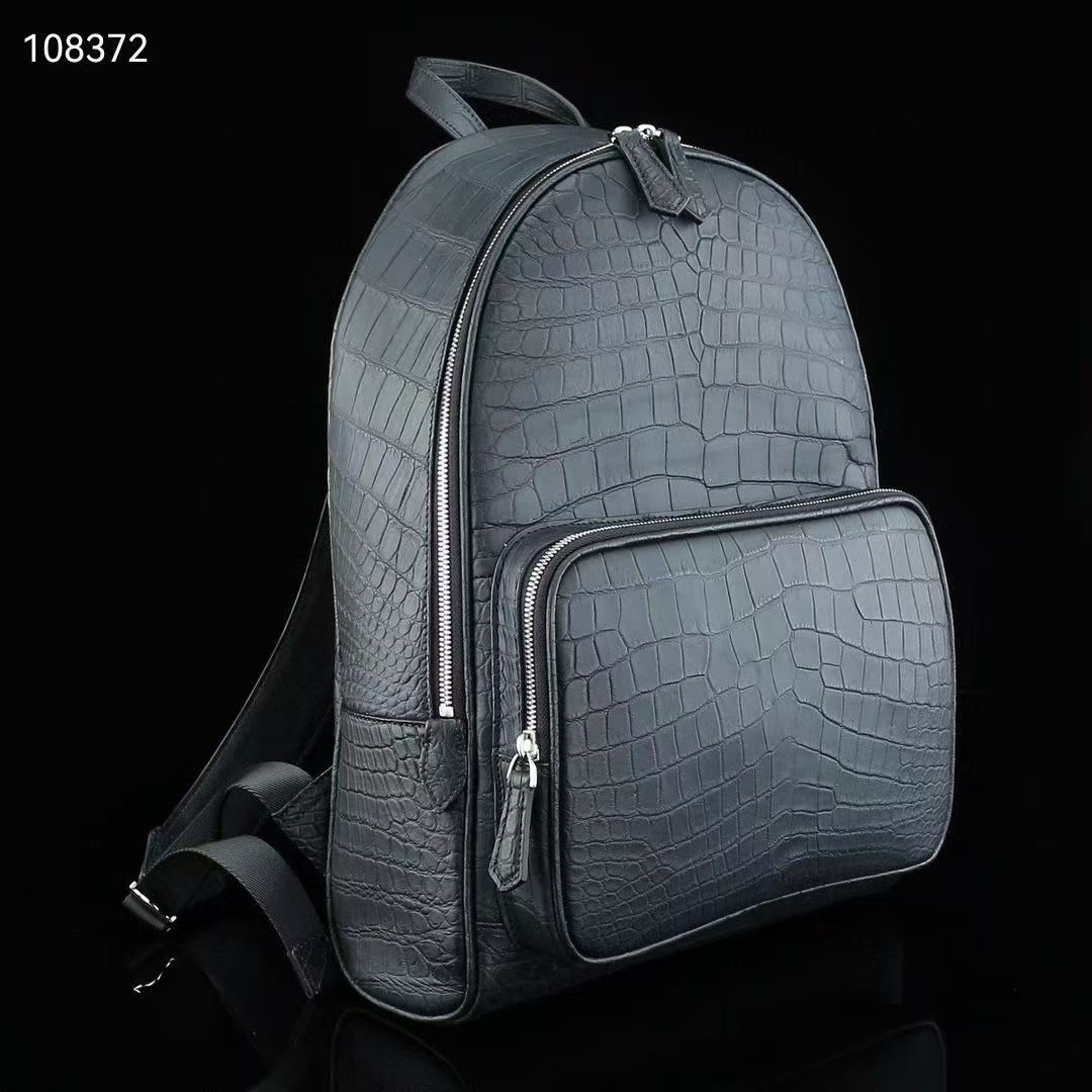 高級品質トップレベル本物のワニ皮バックパックバッグレジャーフ - Luxury Bags Levels のレビューと価格