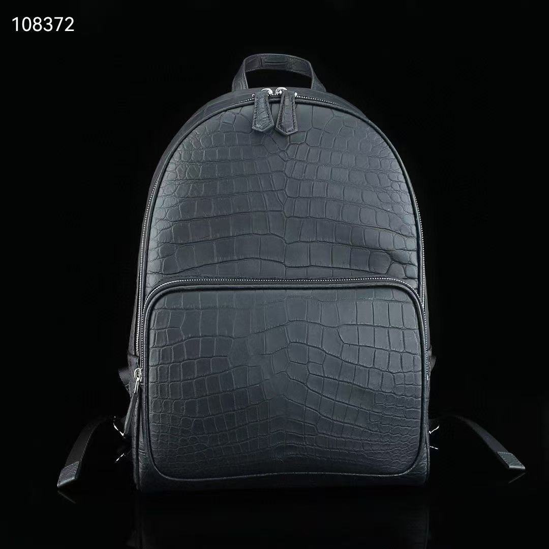 高級品質トップレベル本物のワニ皮バックパックバッグレジャーフ - Luxury Bags Levels のレビューと価格