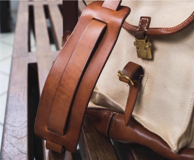 ヴィンテージデザイナー手作りキャンバス牛革大容量メンズブリー - Luxury Bags Made In China のレビューと価格