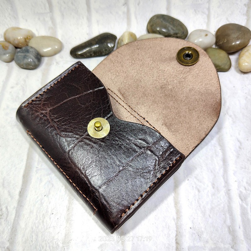 Blongk-男性用の小さな本革バッグ,カードホルダー,キー - Accordion Wallet Zip のレビューと価格