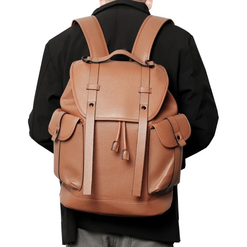 新しいファッションバックパック男性フラップトラベルバッグメン - Luxury Bags That Fit Laptop のレビューと価格