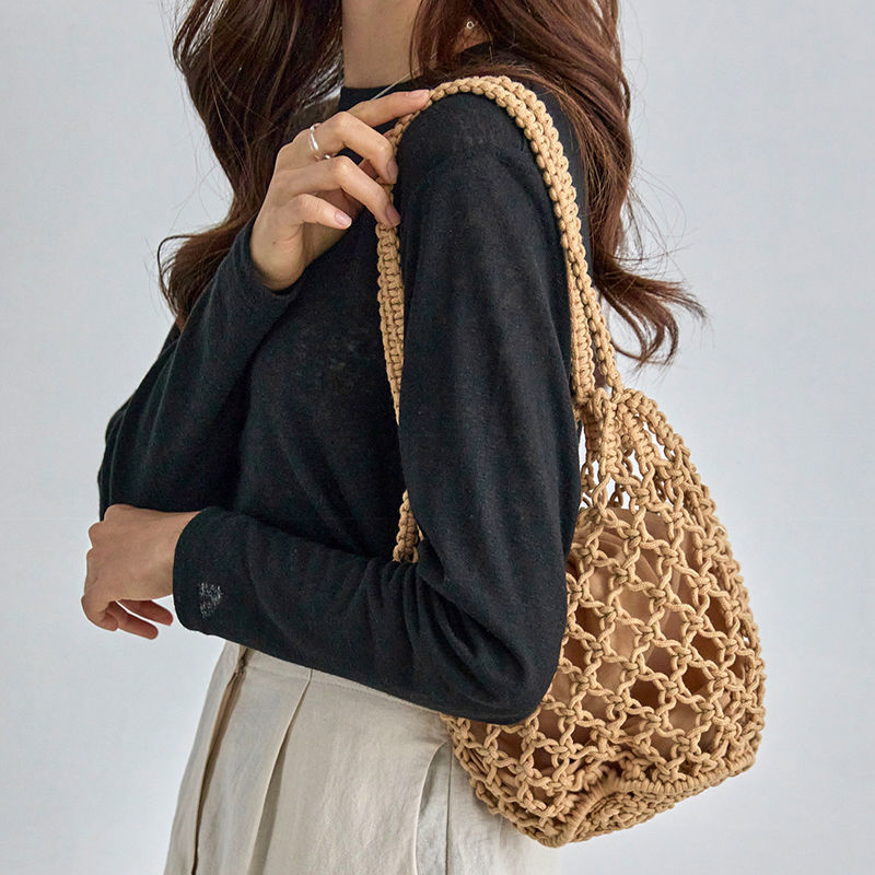 女性のための夏のビーチバッグ,ニット,バケット,ショルダース - Luxury Beach Bags Ysl のレビューと価格
