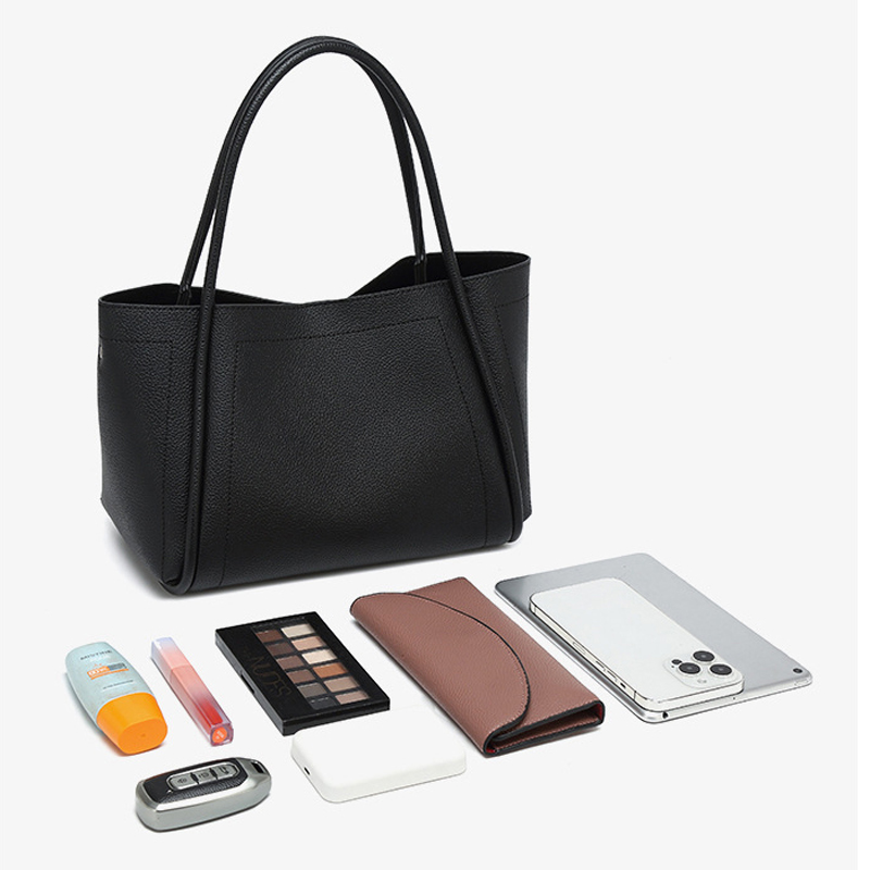 新しいソフトレザーバスケットバッグ高級大容量通勤トートミニマ - Luxury Bags Eu のレビューと価格