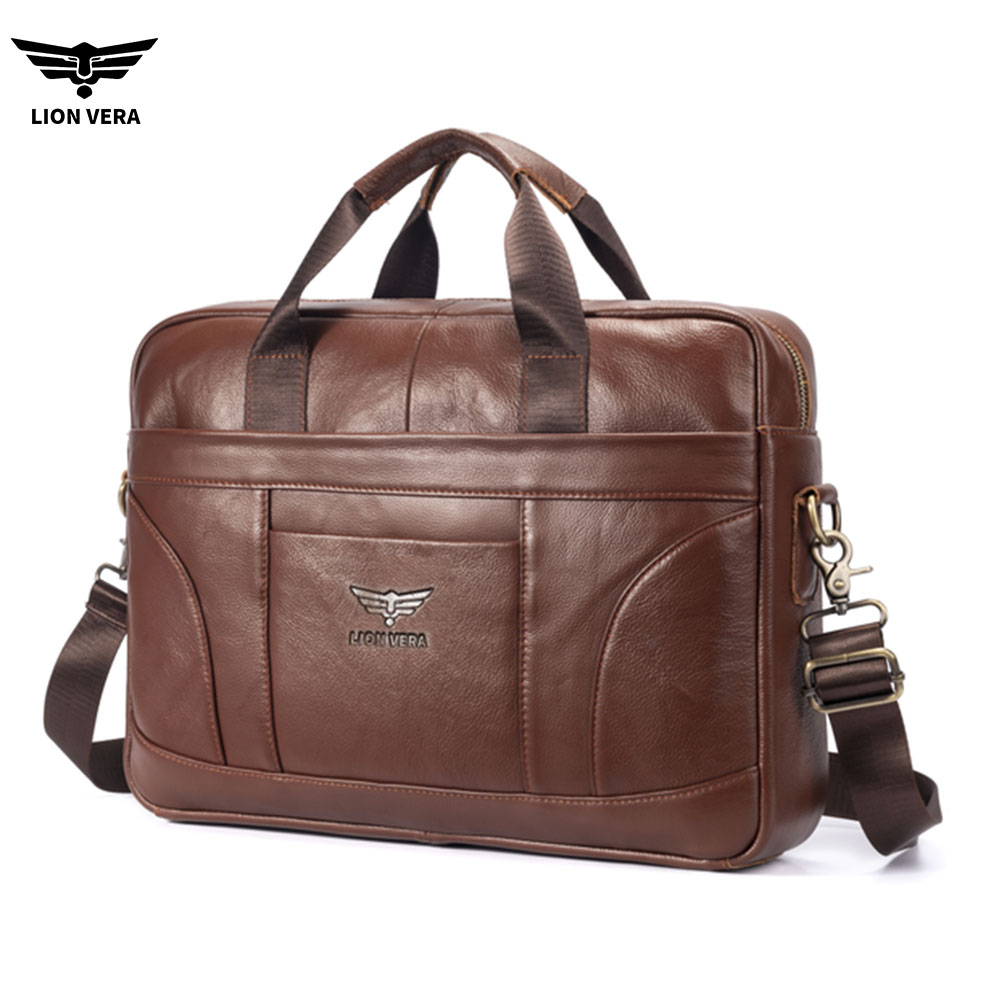 ライオンベラ本革ビジネスブリーフケースブラック 15.6 イ - Luxury Bags That Fit Laptop のレビューと価格