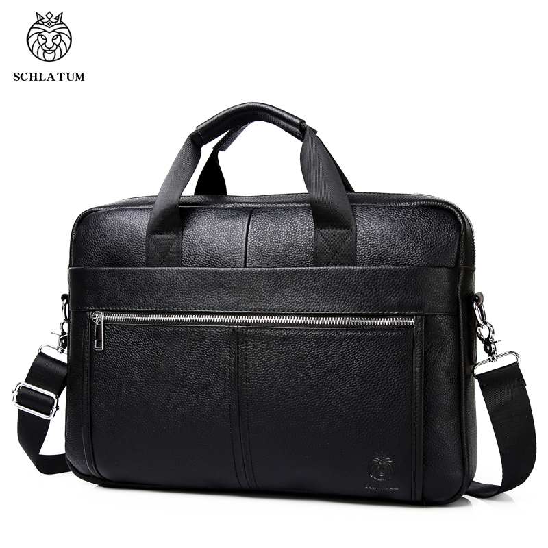 SCHLATUM 本革ブリーフケース男性用高級ハンドバッグラ - Luxury Bags That Fit Laptop のレビューと価格