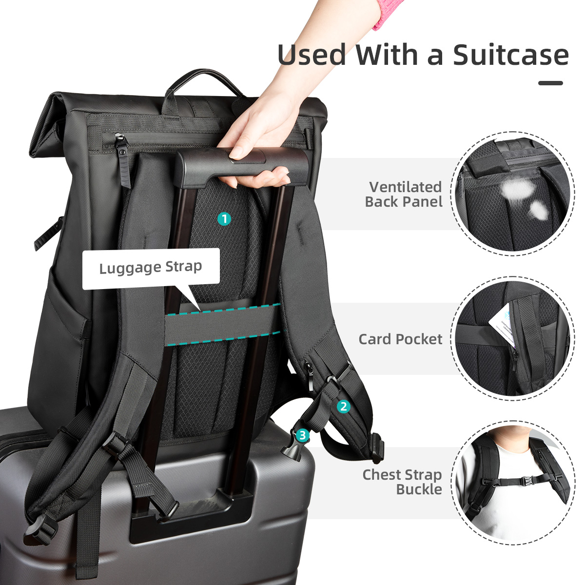 Heroic Knight 高級ロールトップバックパック男性 - Luxury Bags That Fit Laptop のレビューと価格