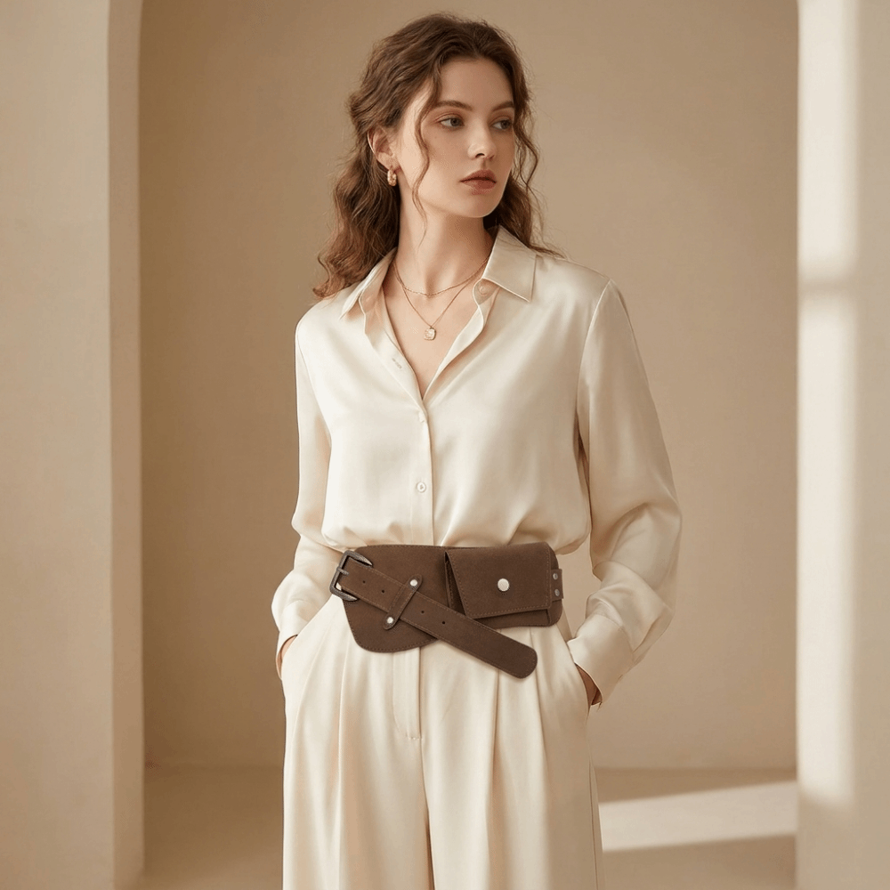 ヴィンテージPUピンバックルウエストバンドワイド合金メイラー - Belt Bag Leather Wide のレビューと価格
